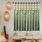 Macrame Wall Hanging Green Dip Dyed Sphericity Cotton Wall Art 39"W*39"L - Image 2
