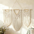 Tempospark Macrame Wall Hanging, 43"x32" Boho Wall Tapestry, Large Wall Art for Bedroom, Living Room, Dining Room, Nursery, Gallery, Office (Wood Bead) by Tempospark