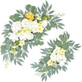 Yellow White Artificial Arch Flowers for Wedding Arch Decor by Finphoon