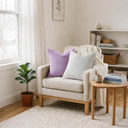 Mecatny Corduroy Decorative Throw Pillow Covers 22x22 Set of 2 Lilac - Image 6