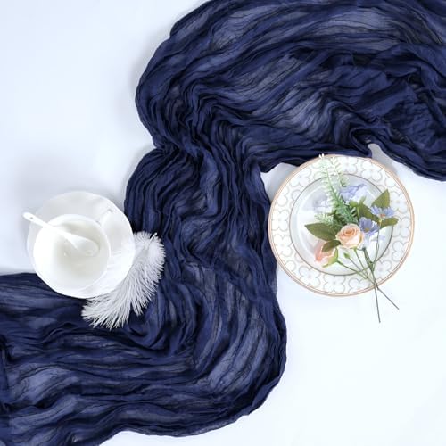 12 Pack Navy Blue Cheesecloth Table Runner 23 x 120 Inch 10Ft - Image 6