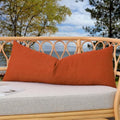 Kevin Textile Outdoor Waterproof 14”x36” Pillow Cover 1 Pack, Dark Orange by KevinTextile