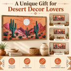 flangairy 24x12 Inch Cactus Macrame Wall Art, Southwestern Desert Decor - Image 4