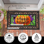 Evergreen Sassafras Fall Christmas Holiday Doormat Insert Bundle & Tray Set of 5, Interchangeable Entrance Door mats Indoor and Outdoor Welcome Mat 30 x 18 Tray Non Slip Backing Low Profile - Image 4