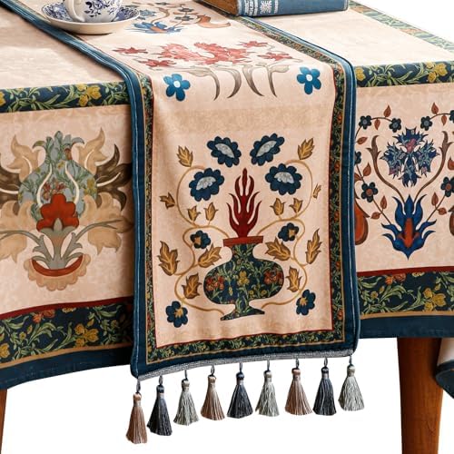 Patdrea Designer Vintage French Velvet Table Runner,12"X71"-Herbert E by patdrea