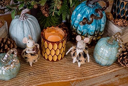 Boston International Handblown Glass Pumpkin Tabletop Décor, 5.5 x 8.5-Inches, Copper Canyon - Image 3
