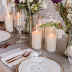 6 Pcs Hurricane Glass Candle Holders for Pillar Candle Clear Cylinder Vases - Image 6