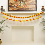5 Ft Marigold Festive Toran - Artificial Flower Garland - Diwali Decoration Toran - Indian Housewarming Decor (Pack of 1) by DesiFavors