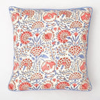 Ridhi Block Print Flamingo Pink Pillow Cover 24" x 24" (Pack of 2) Decorative Couch Pillows for Living Room, Farmhouse Chic Boho Cute Outdoor Pillows Covers Gifts for Spring, Mother's Day by Ridhi