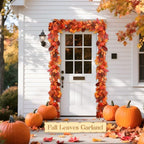 SHareconn 2 Packs 6ft Fall Garland with Lights and Timer for Mantle - Image 6