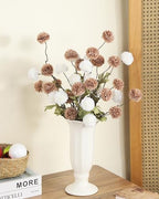 DuHouse 9pcs Artificial Flowers Faux Silk Pompon Mum, Mixed Color Silk Small Mini Chrysanthemum Ball with Stems for Home Table Kitchen Decor DIY Wedding Bouquets Centerpieces - Image 5