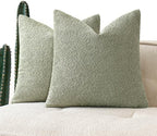 MIULEE 18x18 Decorative Boucle Couch Pillow Covers Sage Green by MIULEE