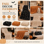 Halloween Throw Blanket Decorative Pattern for Sofa and Bedroom Fall Decor - Image 7