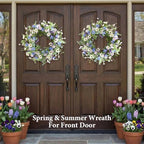 24 Inch Fall Wreath for Front Door Full Artificial Daisy Wreath - Image 6