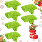 Pickmesh 6 Pack Green Christmas Stocking Holders with Metal Hooks by Pickmesh