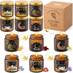 Lyrow 12 Pcs Ramadan Gifts for Women Men Ramadan Mubarak Candles 3.5 oz Scented Soy Wax Candle Islamic Muslim Candles Islamic Party Favors Gifts for Home Muslim Islam Festival Decor (Black Gold) by Lyrow