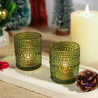 48pcs Votive Candle Holders, Green Glass DIY Wax Filling Tealight Candle Holders, Tea Light Candles Holder for Wedding Table Decoration - Image 7