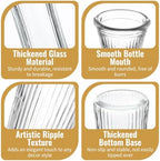 12 Pack Glass Bud Vases, 8.5" Ribbed Tall Bud Vases for Centerpiece Decor - Image 3