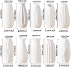 5'' White Ceramic Bud Vases Set of 10,Small Vases in Bulk for Flowers,Mini Vases for Centerpieces,Modern for Floral and Pampas Grass,Boho for Wedding,Party,Table Home Decor - Image 2