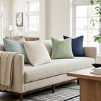 MIULEE Soft Corduroy Decorative Throw Pillow Covers Muted Teal 18x18 - Image 2