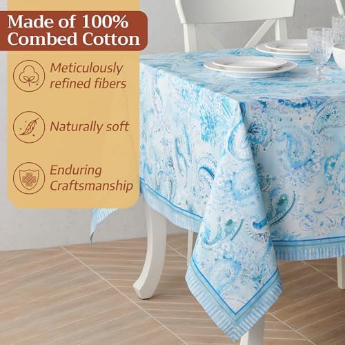 Maison d' Hermine Table Cloth Rectangle Table 100% Combed Cotton 70"x108" - Image 4