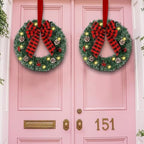 Zcaukya Pre-lit Christmas Wreaths, 14 Inch, 2 Packs - Image 6