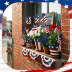 Pickmesh 6 Pcs 12" H 4th July Patriotic Outdoor Decor Metal Star Yard Sign - Image 3