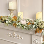 Waipfaru Fall Decor, Fall Garland for Mantle, Autumn Garland with Lights - Image 6