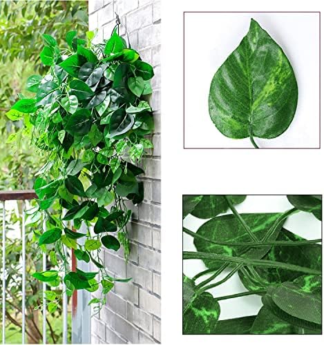 720 Feet 96 Pack Fake Greenery Hanging Garland, Ivy Leaf Plants, Vine Leaves, Fake Flowers Foliage for Bedroom Garden Wall Decor - Image 2