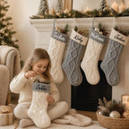 Personalized Christmas Stockings,Custom Embroidered Name Knit Stockings - Image 6