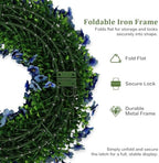 20" Blue Artificial Floral Wreath for Front Door Outside All Seasons - Image 4