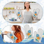 VitalCozy 10 Pcs Summer Starfish Kitchen Decor Set Beach Starfish Kitchen Towels and Rugs Oven Mitts Pot Holders Set for Gift Home Cooking Baking Housewarming Decorations - Image 6