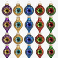 16 Pcs Vintage Glass Christmas Ornament Reflector Decor, Retro by Wavyknot