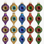 16 Pcs Vintage Glass Christmas Ornament Reflector Decor, Retro by Wavyknot