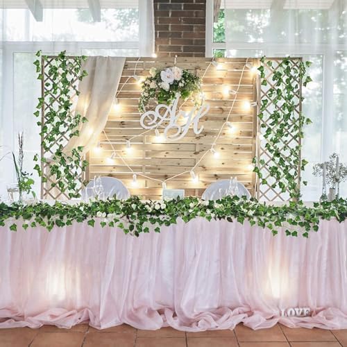 CEWOR 72 Pack 474ft Fake Vines with Leaves for Bedroom Artificial Ivy Garland Fake Ivy Leaves Artificial Greenery Garlands Hanging Vines for Room Decor Wedding Wall Indoor Outdoor Decoration - Image 7