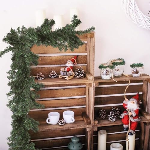 Outroad 9 ft Christmas Garland - Soft Greenery Twist Wreath Artificial Ivy Non-Lit Green Garland, Outdoor Indoor Party Decorations Multi-Packs for a Better Deal for Holiday Season, Garland 2 Pack - Image 5