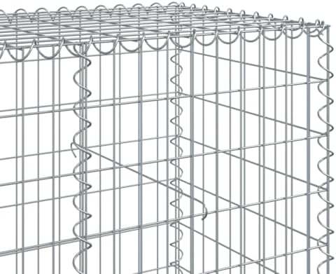 vidaXL Gabion Basket with Cover - Galvanized Iron Cage for Outdoor Landscaping/Decor - Tool-Free Assembly - 374"x39.4"x39.4" - Image 4