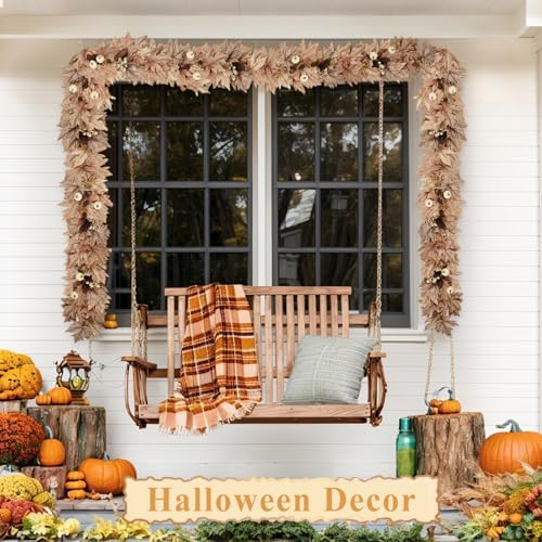 6 FT Lighted Fall Garland with Lights Autumn Automatic ON/Off Timer - Image 5