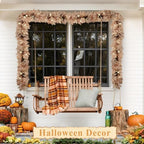 9 FT Lighted Fall Garland with Lights Autumn Automatic ON/Off Timer - Image 5