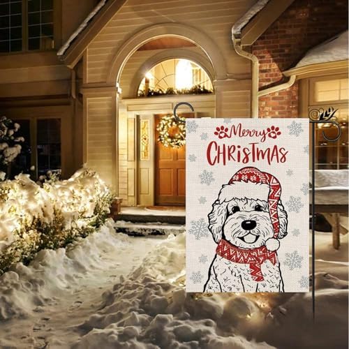 Seasonal Garden Flags Golden Doodle Double Sided Flags Set of 11 Holiday Farmhouse Indoor Outdoor Yard Lawn Christmas Gifts Decorations 12.5x18 Inch - Image 4