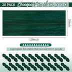 20 Pack Emerald Green Table Runner 10Ft Cheesecloth Table Runner Boho Gauze Cheese Cloth Table Runners Romantic Long Sheer Fabric Table Runners for Wedding Party Bridal Shower - Image 2