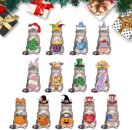 Wood Animal Figurine Magnetic Interchangeable Seasonal Decor (G) - Image 2