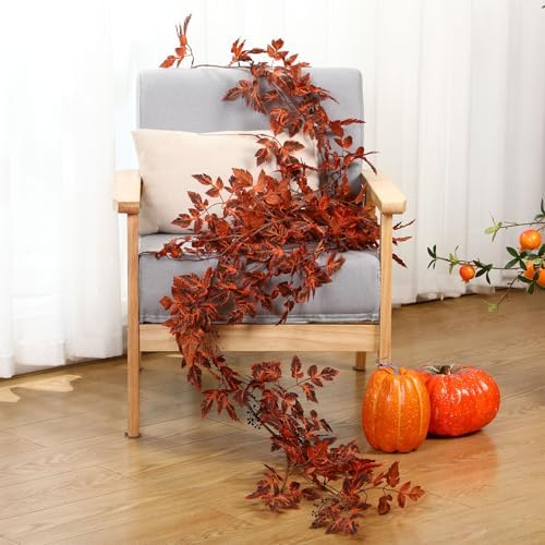 Suncalla 2 Pack Fall Decor for Home 6 ft Plum Cimicifuga Seeded Garlands - Image 4