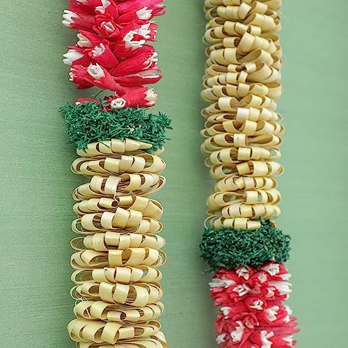 Sola Wood & Palm Garland, Indian Garlands, Artificial Garlands for Indian Wedding Decorations, Flower Garland for Indian Backdrop, Pooja Mandir Decor, Diwali Decorations - 5.5ft (Pack of 2) - Image 3