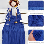 20 Pack Royal Blue Table Runners 10Ft Cheesecloth Table Runner Boho Gauze Cheese Cloth Table Runner Romantic Long Sheer Fabric Table Runners for Wedding Party Bridal Shower - Image 5