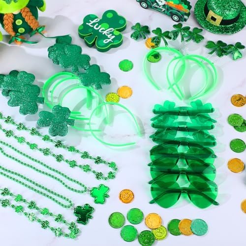 Crowye 36 Pcs St. Patricks Day Party Favors Bulk Sets, Clover - Image 6