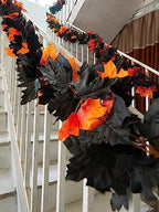 Party Joy 6PCS Premium Artificial Fall Garland - 5.6Ft Autumn Maple Leaf Vines for Thanksgiving & Halloween Decor, Door Hanging, Table Centerpiece, Fireplace Mantel - Image 7