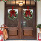 Zcaukya Pre-lit Christmas Wreaths, 14 Inch, 2 Packs - Image 5
