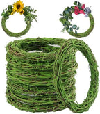 7 Pcs 10 inch Natural Grapevine Wreath Set, Hand-Woven Vine Branch Wreaths for DIY Crafts, Christmas Decorations, Home & Event Styling(Green) by KUKLIPJIM