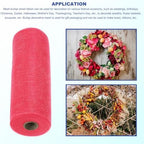 MECCANIXITY 3pcs 10 Inch Poly Burlap Mesh for Wreath, Decorative Mesh Fabric Ribbon 10 Yard for Fall Easter Christmas Flower Bow, Bright Red - Image 5
